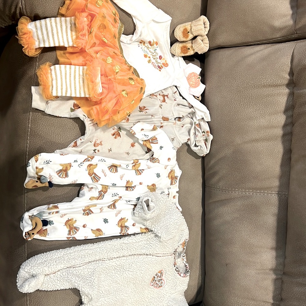 3month baby girl thanksgiving/fall bundle